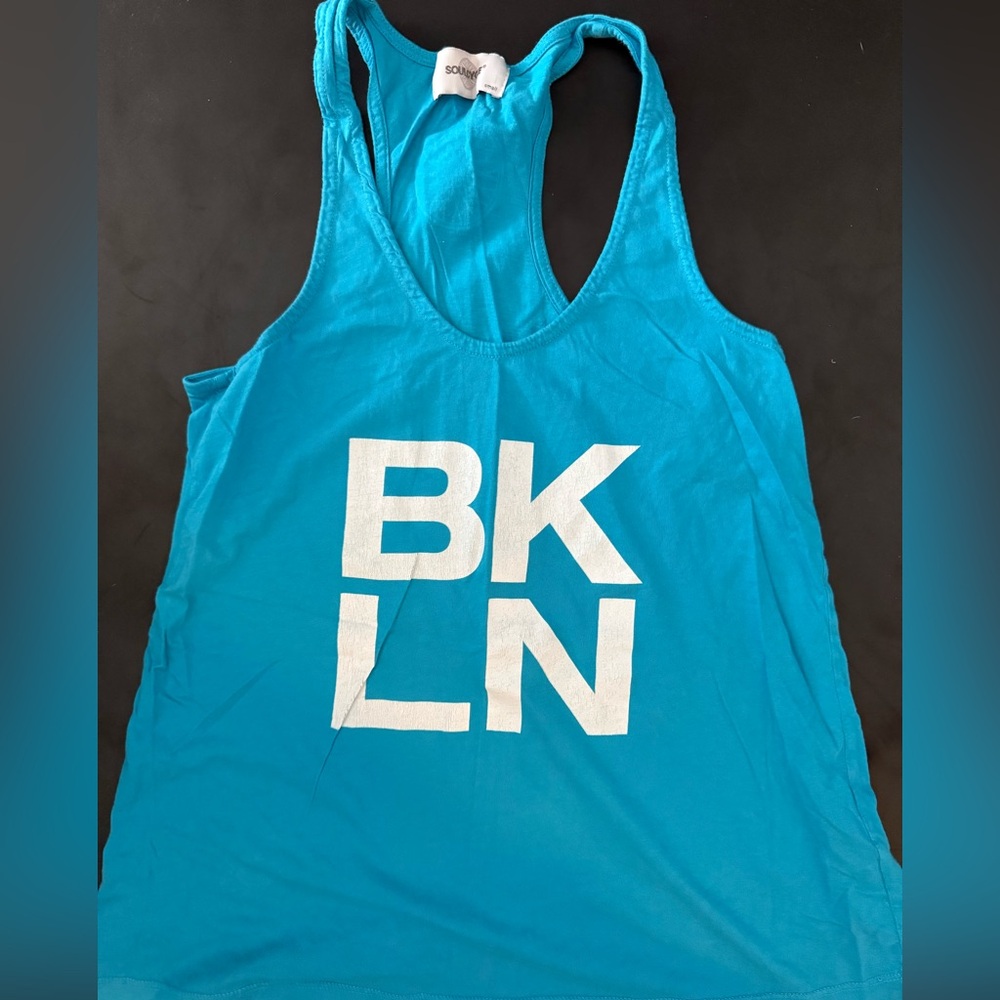 Soulcycle - blue BKLYN tank - size small